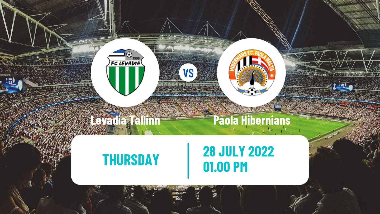 Soccer UEFA Europa Conference League Levadia Tallinn - Paola Hibernians