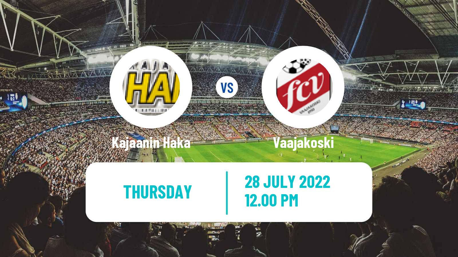 Soccer Finnish Kakkonen Group C Kajaanin Haka - Vaajakoski