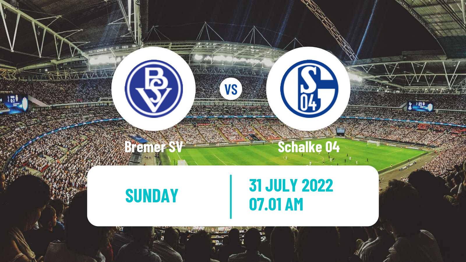 Soccer German DFB Pokal Bremer SV - Schalke 04