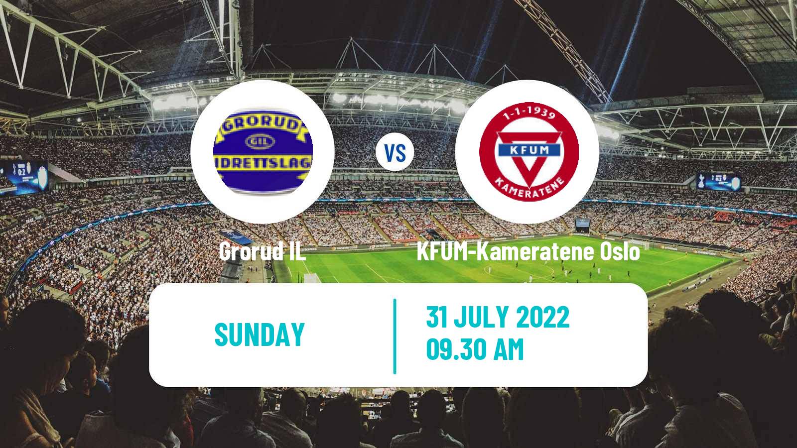 Soccer Norwegian Adeccoligaen Grorud - KFUM-Kameratene Oslo