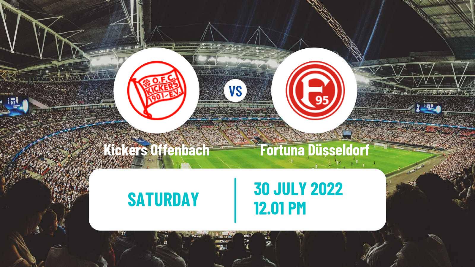 Soccer German DFB Pokal Kickers Offenbach - Fortuna Düsseldorf