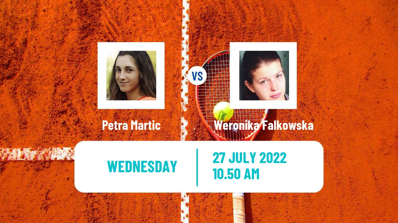 Tennis WTA Warsaw Petra Martic - Weronika Falkowska