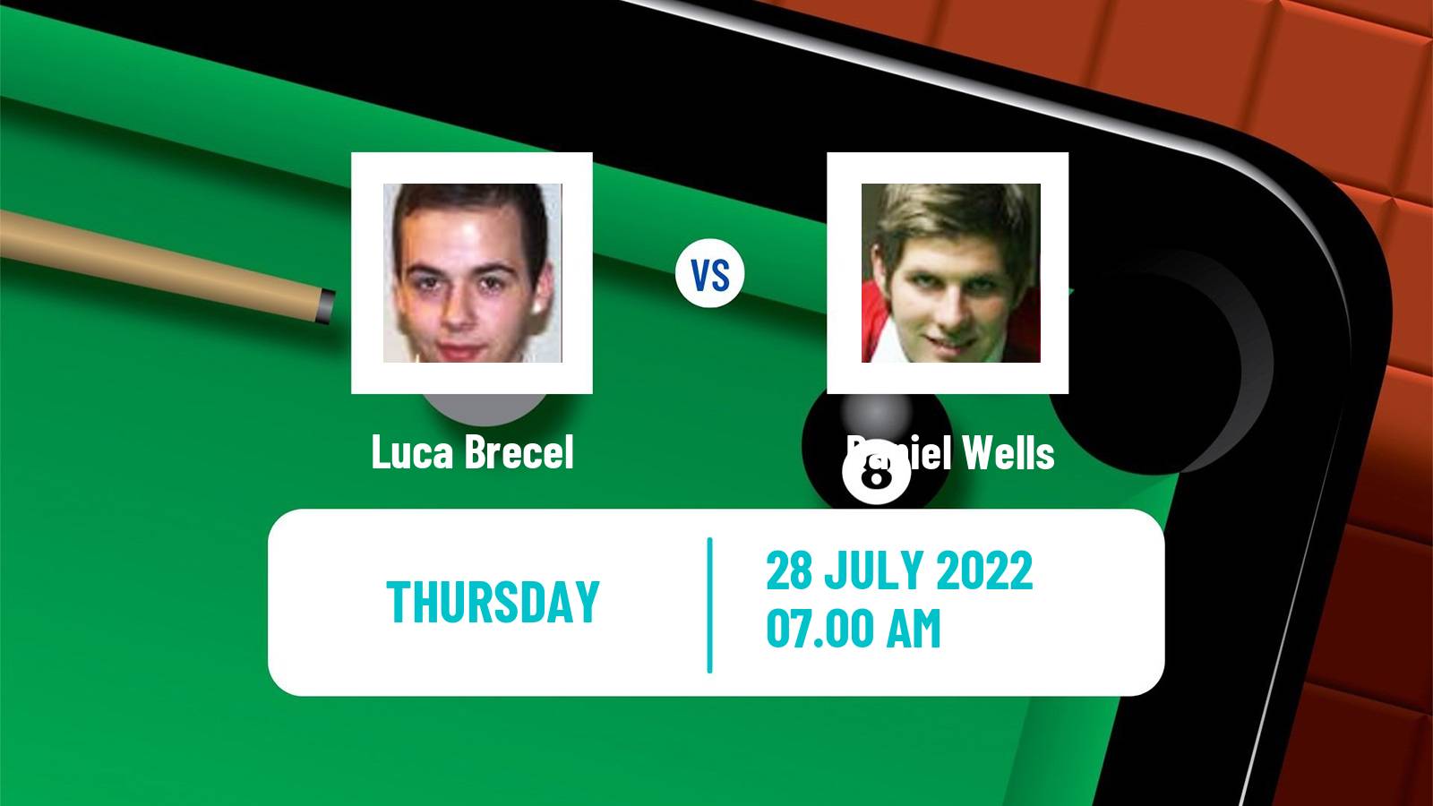 Snooker Snooker Luca Brecel - Daniel Wells