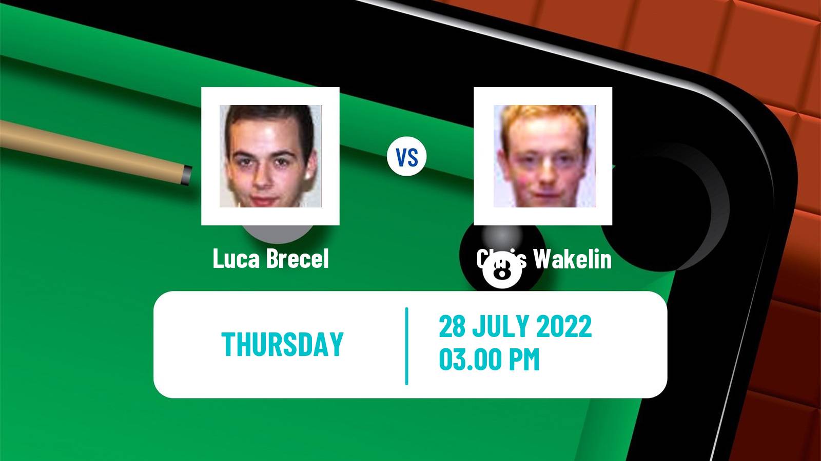 Snooker Snooker Luca Brecel - Chris Wakelin