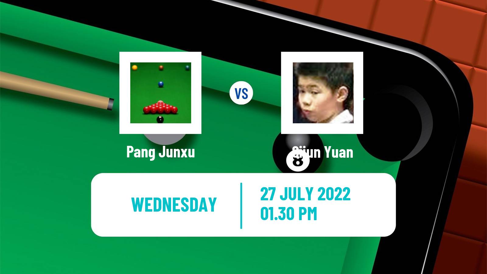 Snooker Snooker Pang Junxu - Sijun Yuan