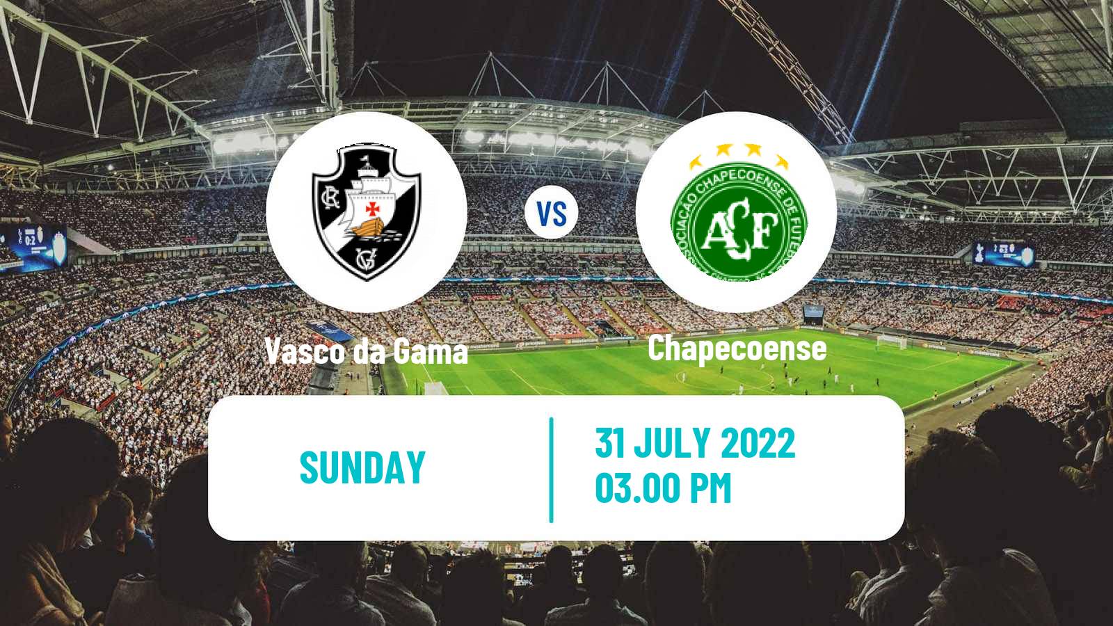 Soccer Brazilian Serie B Vasco da Gama - Chapecoense