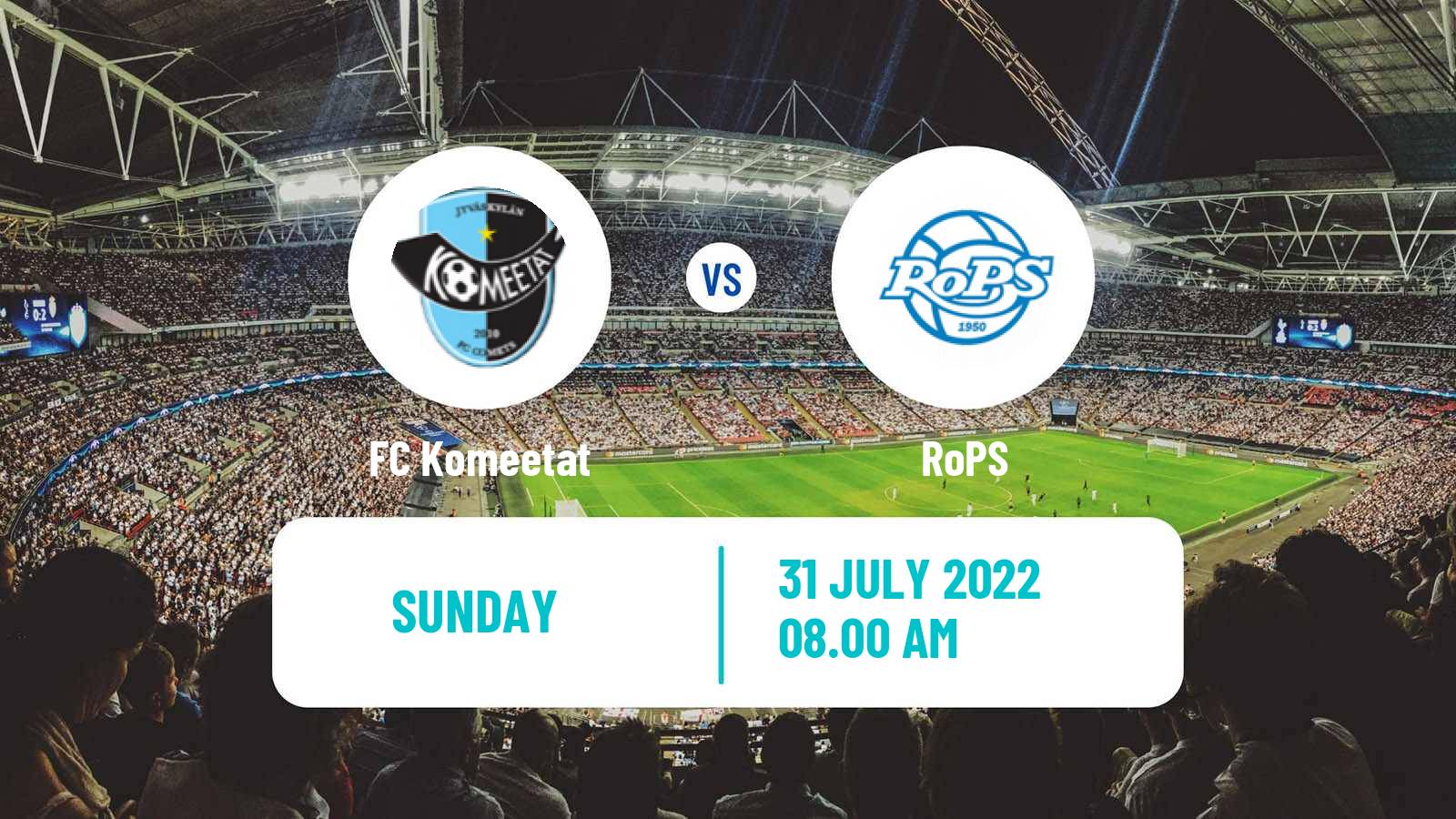 Soccer Finnish Kakkonen Group C Komeetat - RoPS