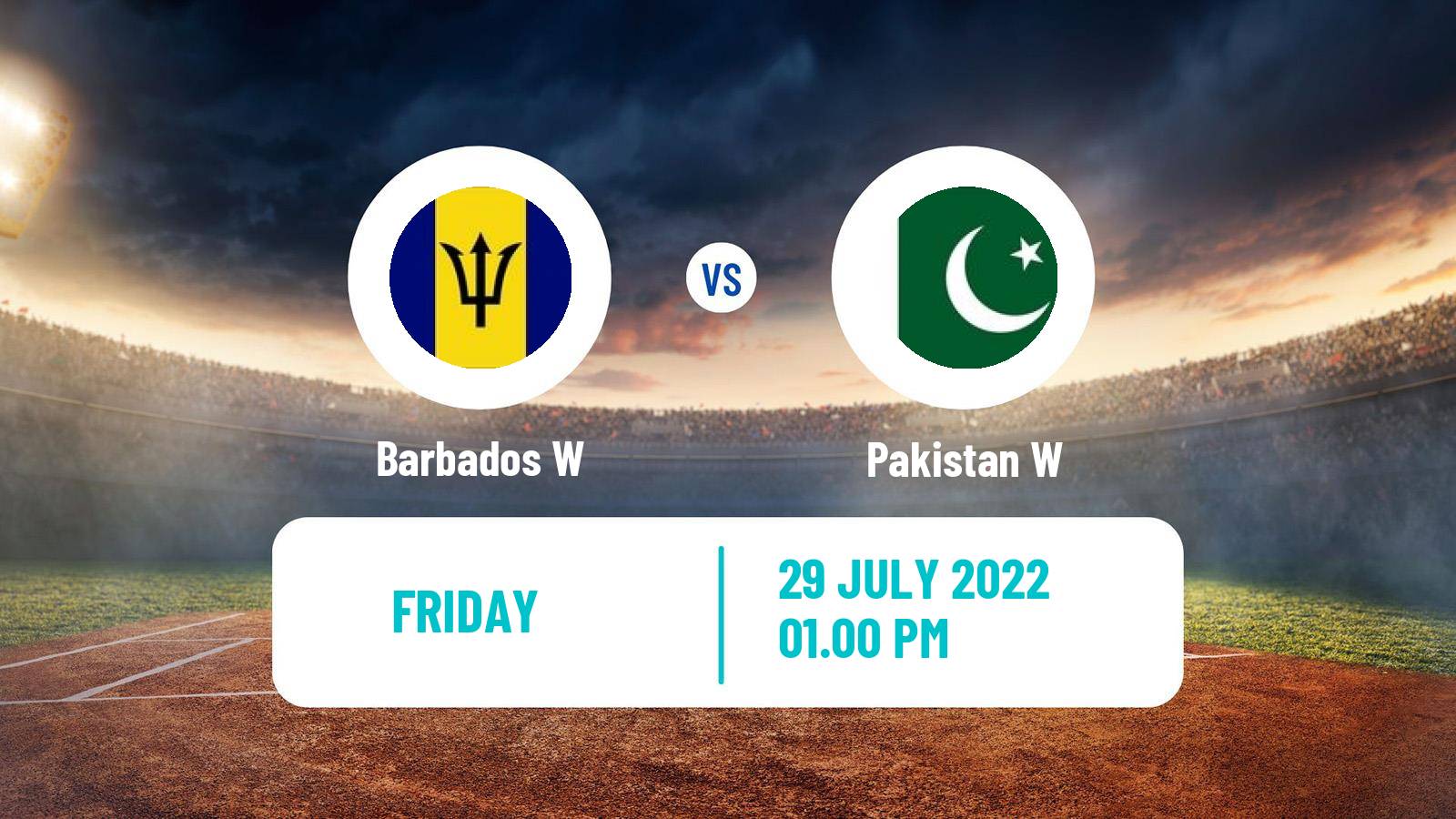 Cricket Commonwealth Games Cricket Women Barbados W - Pakistan W