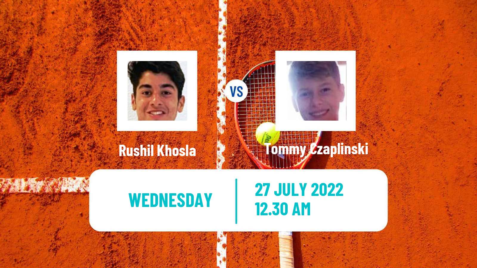 Tennis ITF Tournaments Rushil Khosla - Tommy Czaplinski