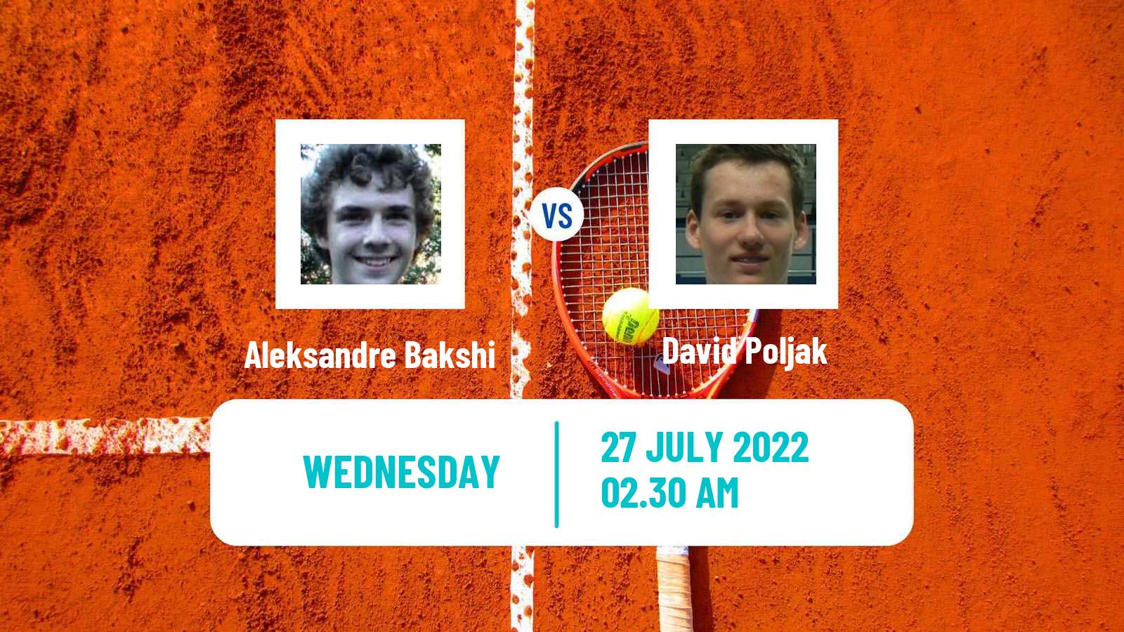 Tennis ITF Tournaments Aleksandre Bakshi - David Poljak