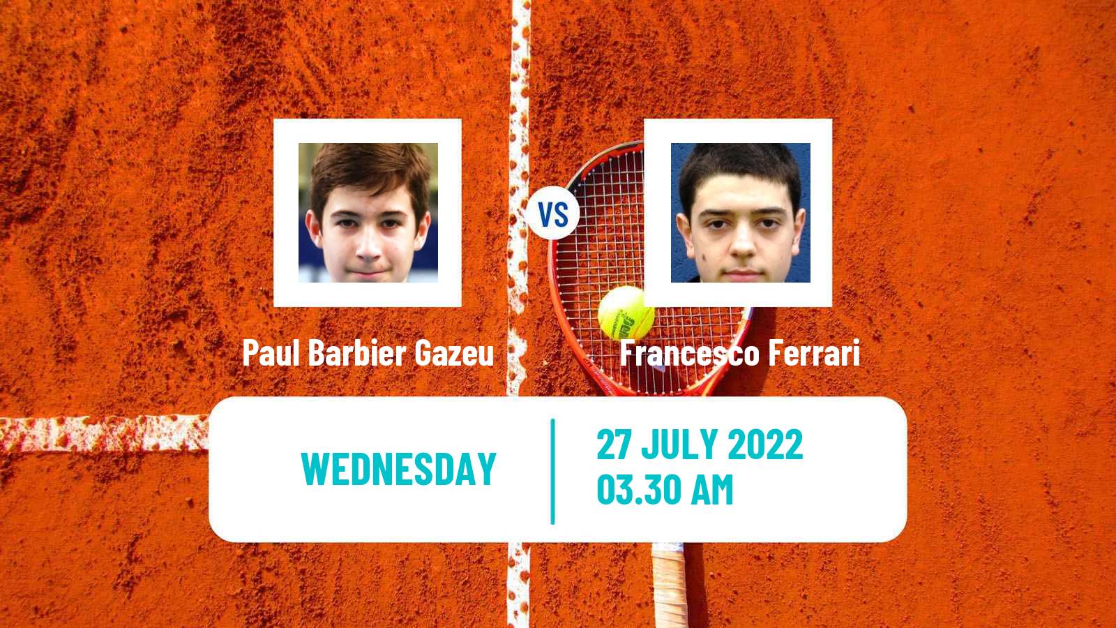 Tennis ITF Tournaments Paul Barbier Gazeu - Francesco Ferrari