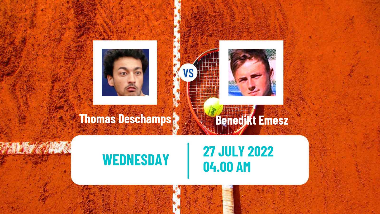 Tennis ITF Tournaments Thomas Deschamps - Benedikt Emesz