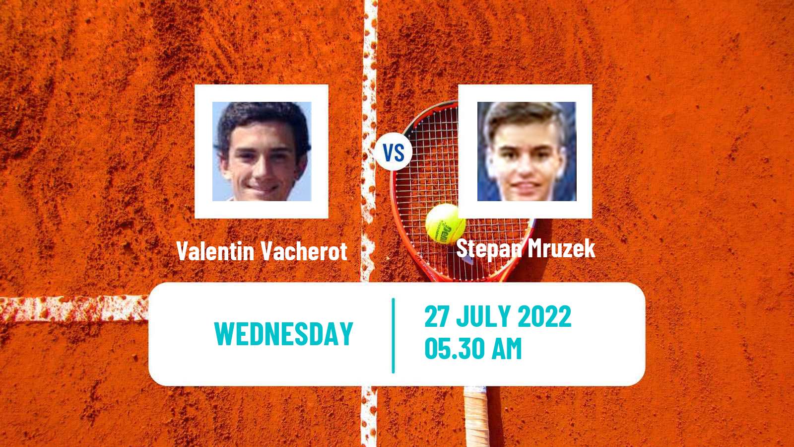 Tennis ITF Tournaments Valentin Vacherot - Stepan Mruzek