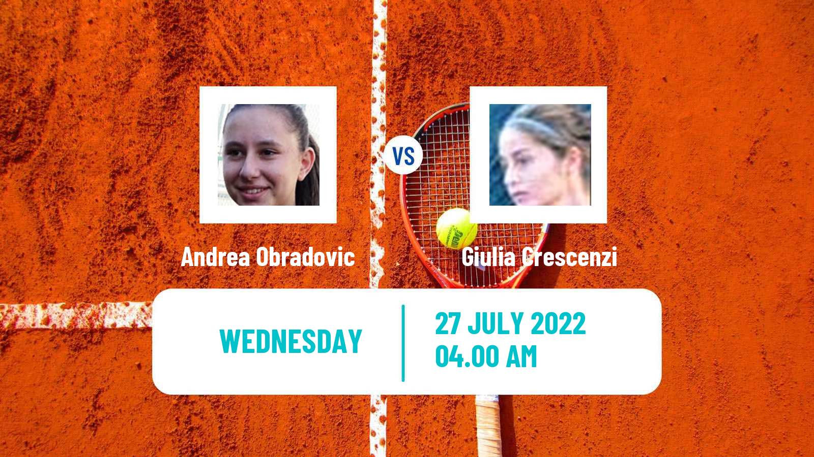 Tennis ITF Tournaments Andrea Obradovic - Giulia Crescenzi