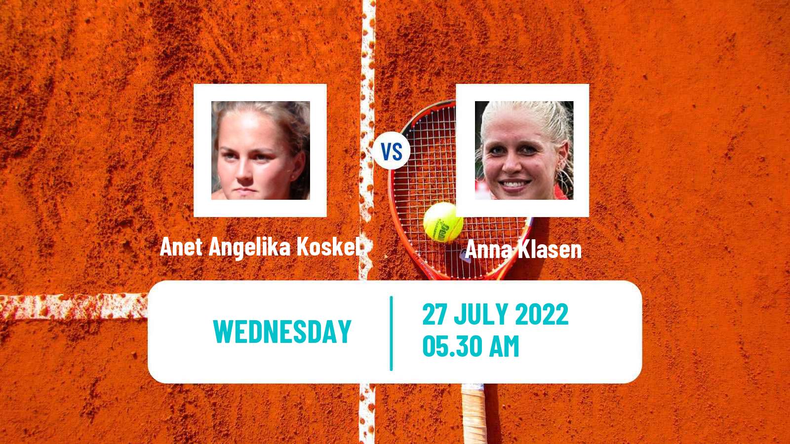 Tennis ITF Tournaments Anet Angelika Koskel - Anna Klasen