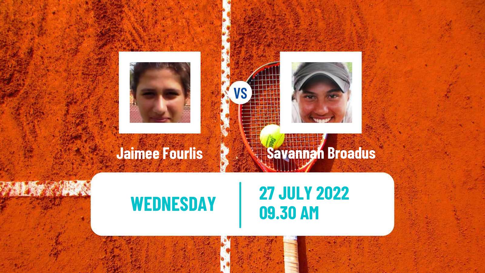 Tennis ITF Tournaments Jaimee Fourlis - Savannah Broadus