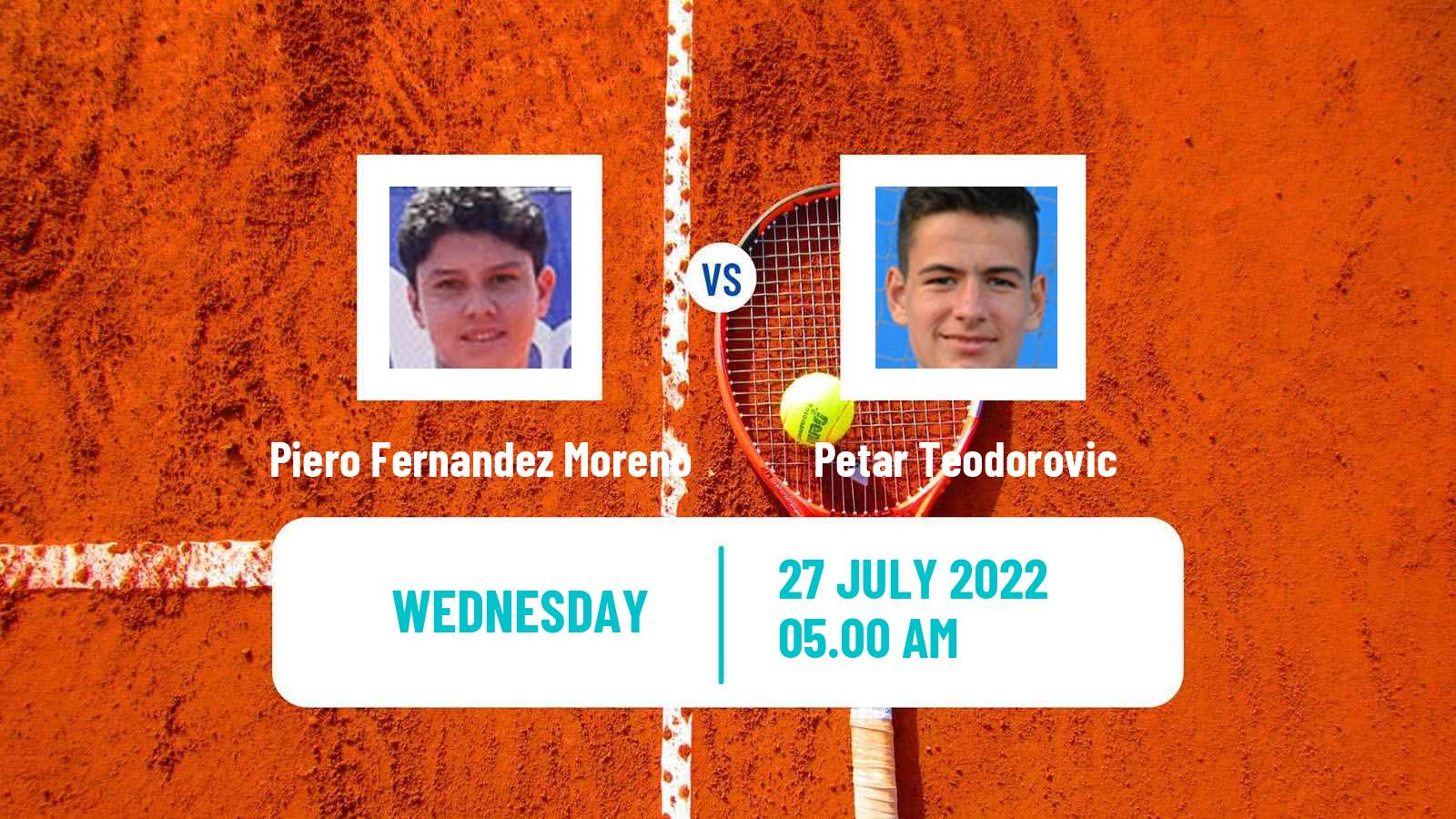 Tennis ITF Tournaments Piero Fernandez Moreno - Petar Teodorovic