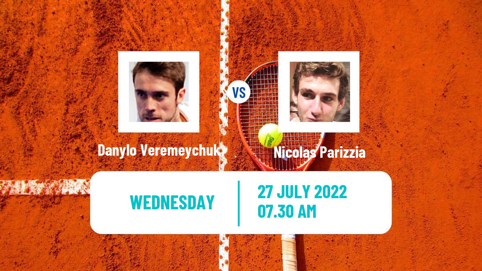 Tennis ITF Tournaments Danylo Veremeychuk - Nicolas Parizzia