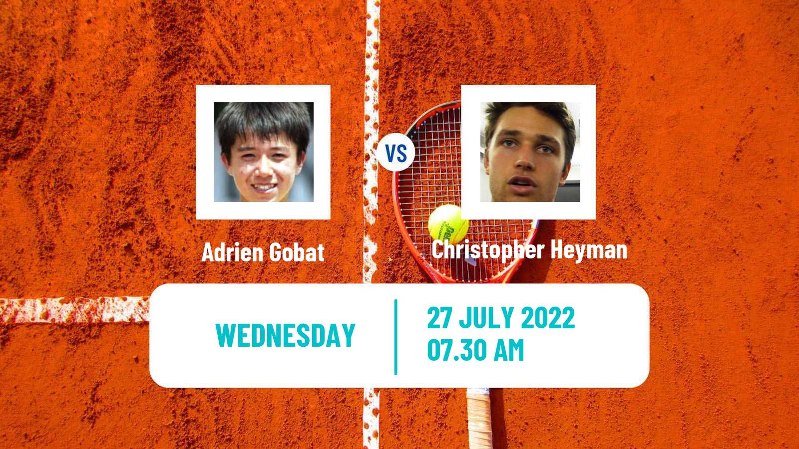 Tennis ITF Tournaments Adrien Gobat - Christopher Heyman