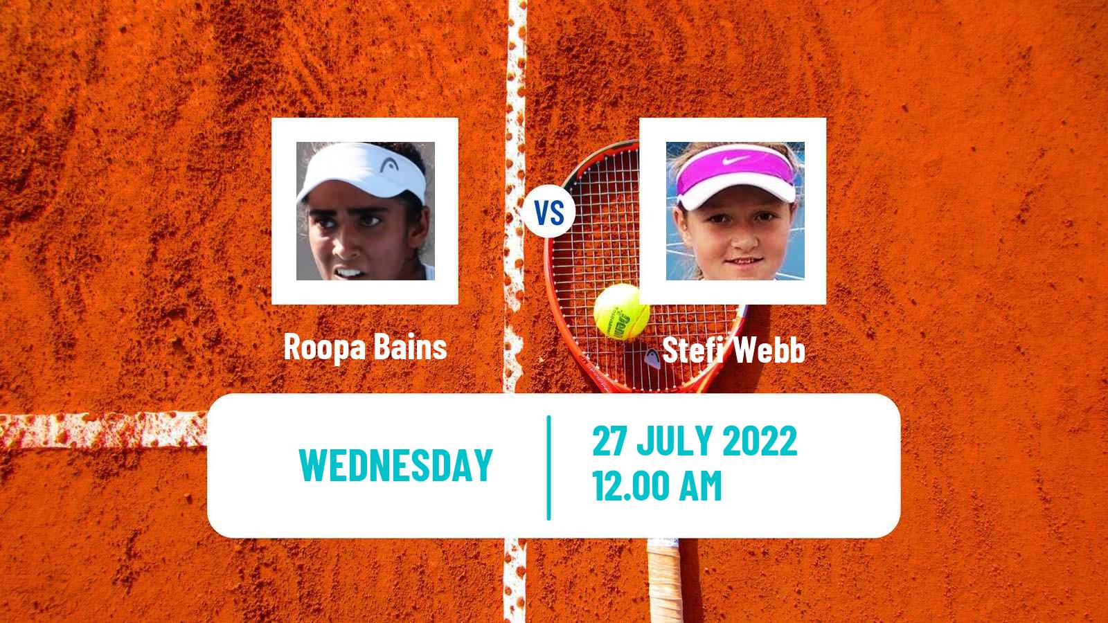 Tennis ITF Tournaments Roopa Bains - Stefi Webb