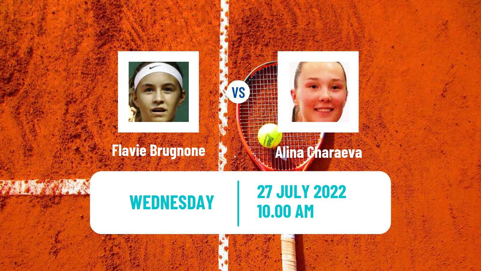 Tennis ITF Tournaments Flavie Brugnone - Alina Charaeva