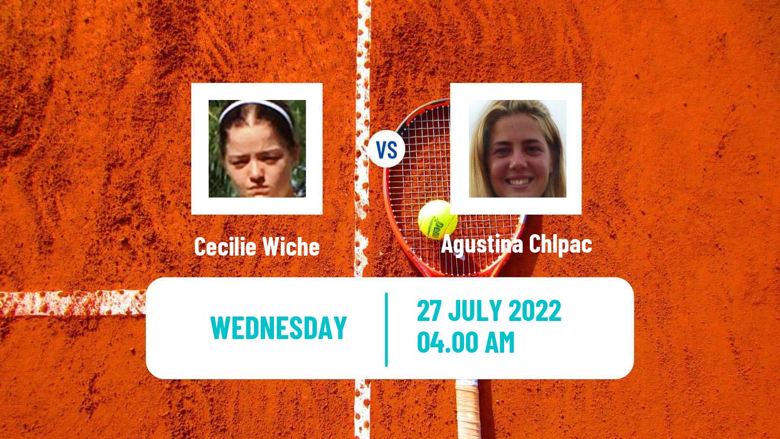 Tennis ITF Tournaments Cecilie Wiche - Agustina Chlpac