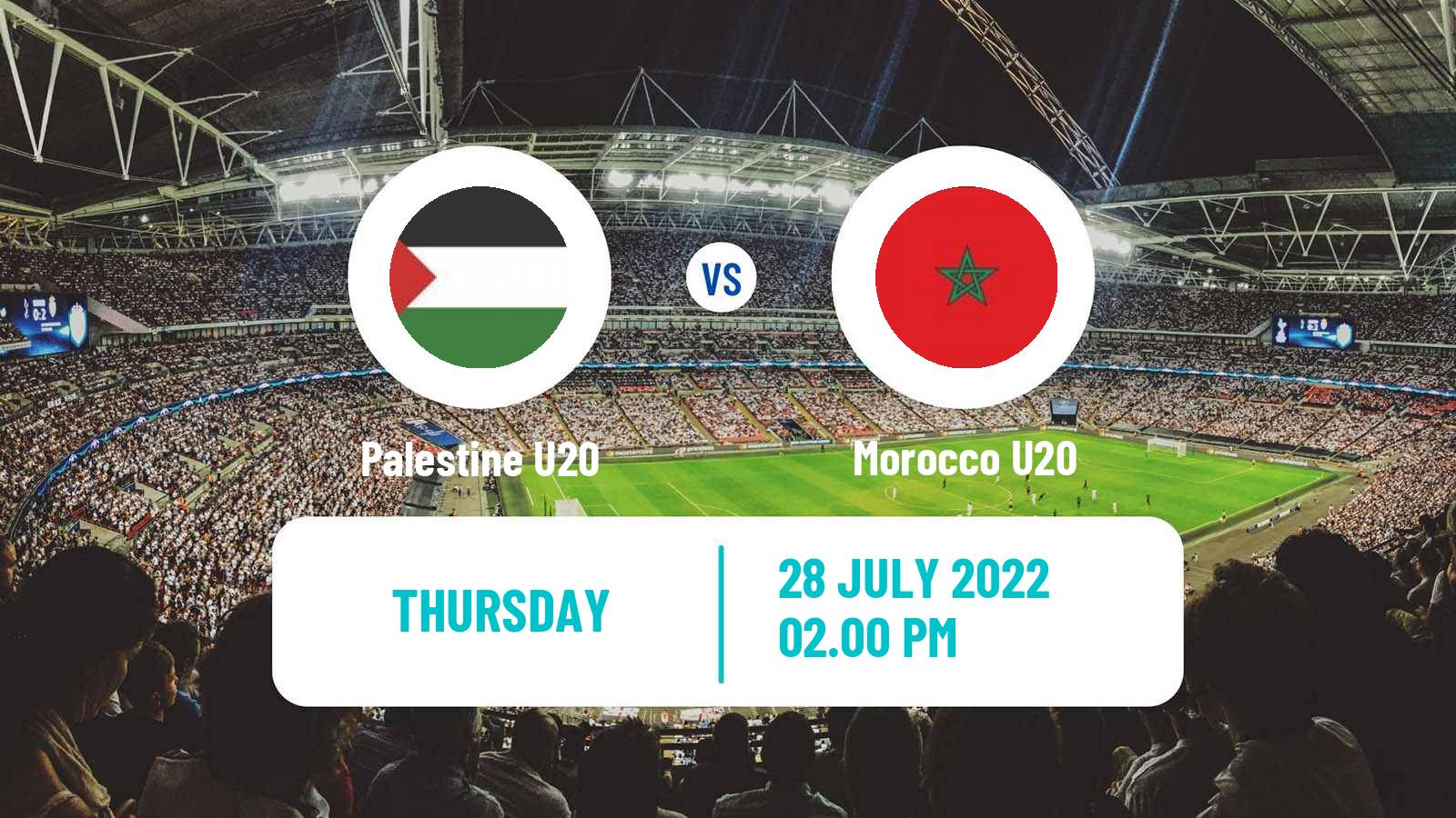 Soccer Arab Cup U20 Palestine U20 - Morocco U20