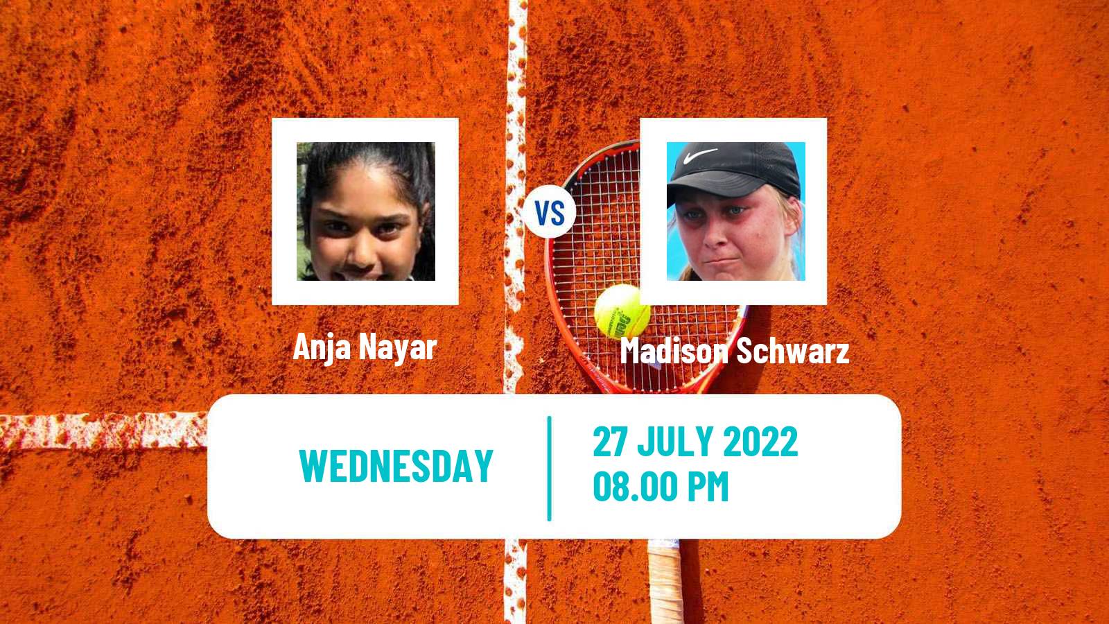 Tennis ITF Tournaments Anja Nayar - Madison Schwarz