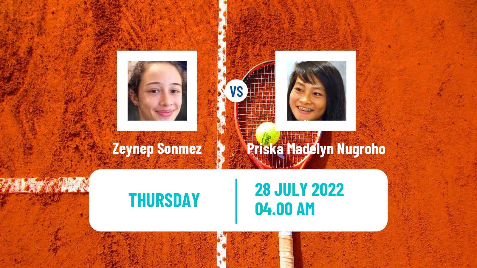 Tennis ITF Tournaments Zeynep Sonmez - Priska Madelyn Nugroho