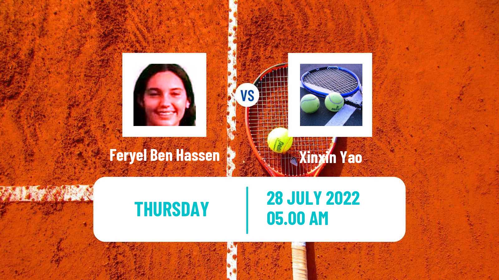 Tennis ITF Tournaments Feryel Ben Hassen - Xinxin Yao