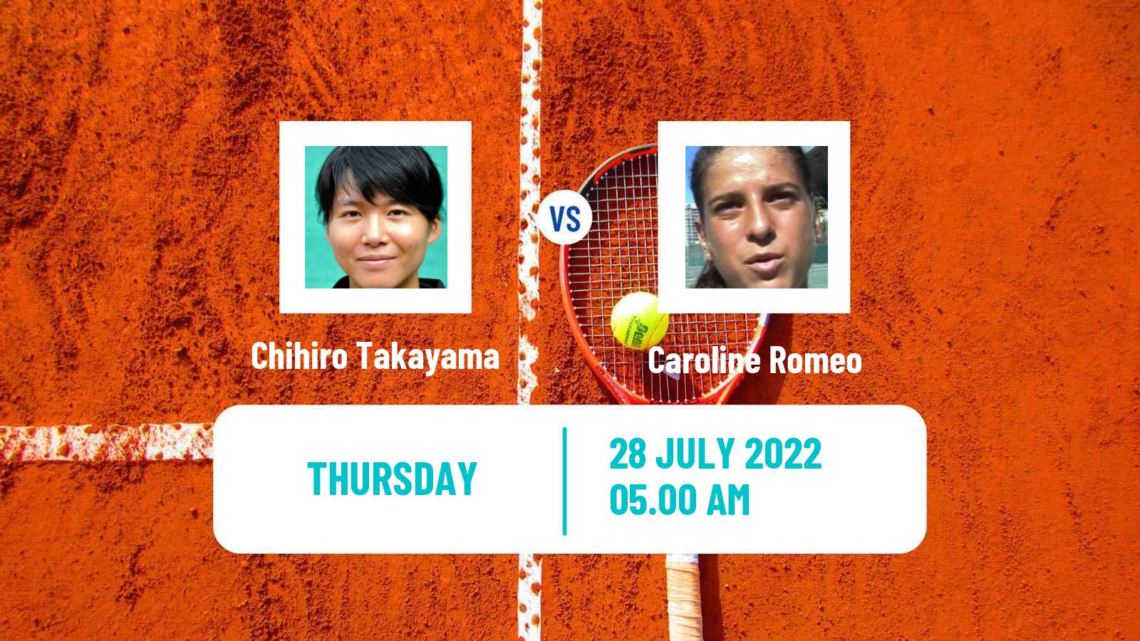 Tennis ITF Tournaments Chihiro Takayama - Caroline Romeo