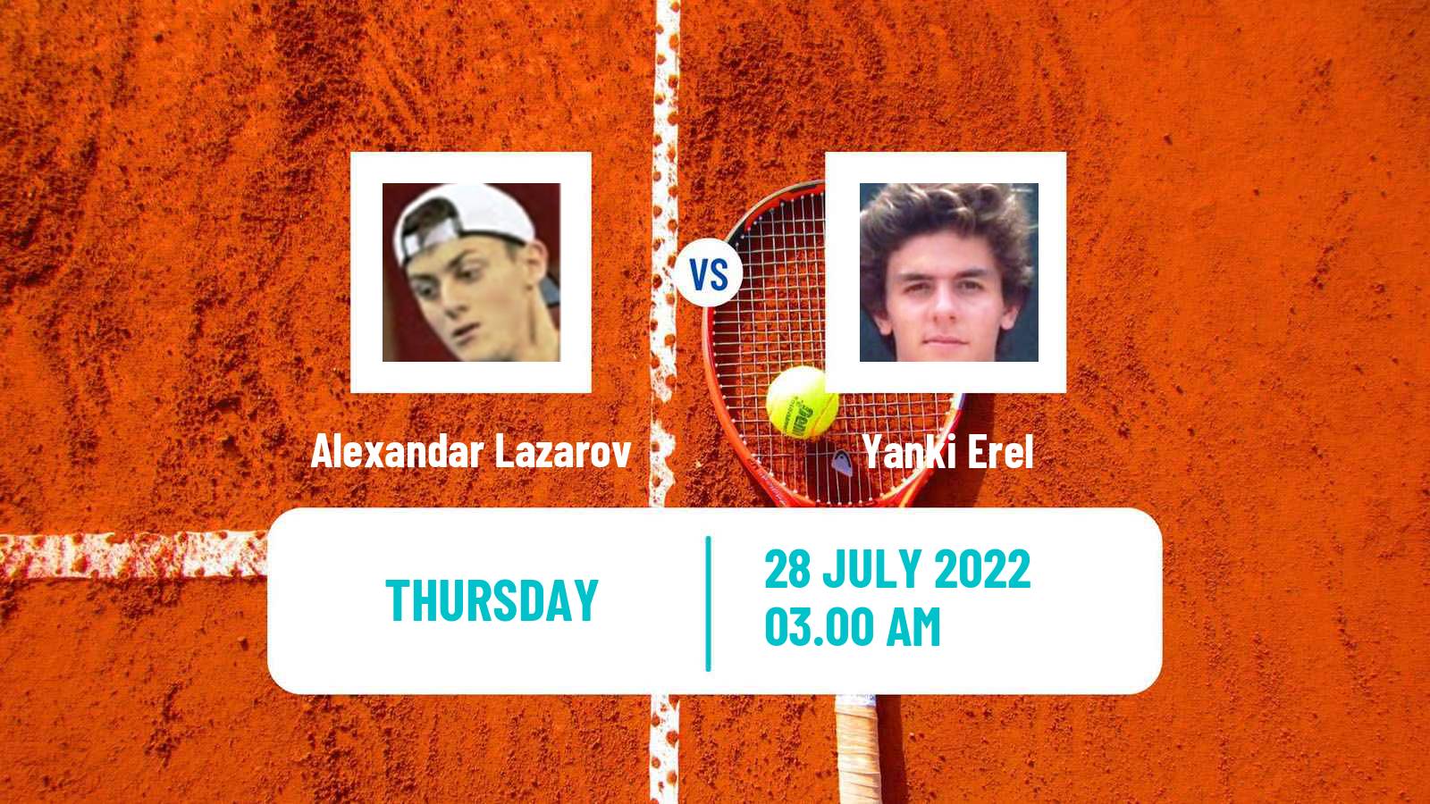 Tennis ITF Tournaments Alexandar Lazarov - Yanki Erel