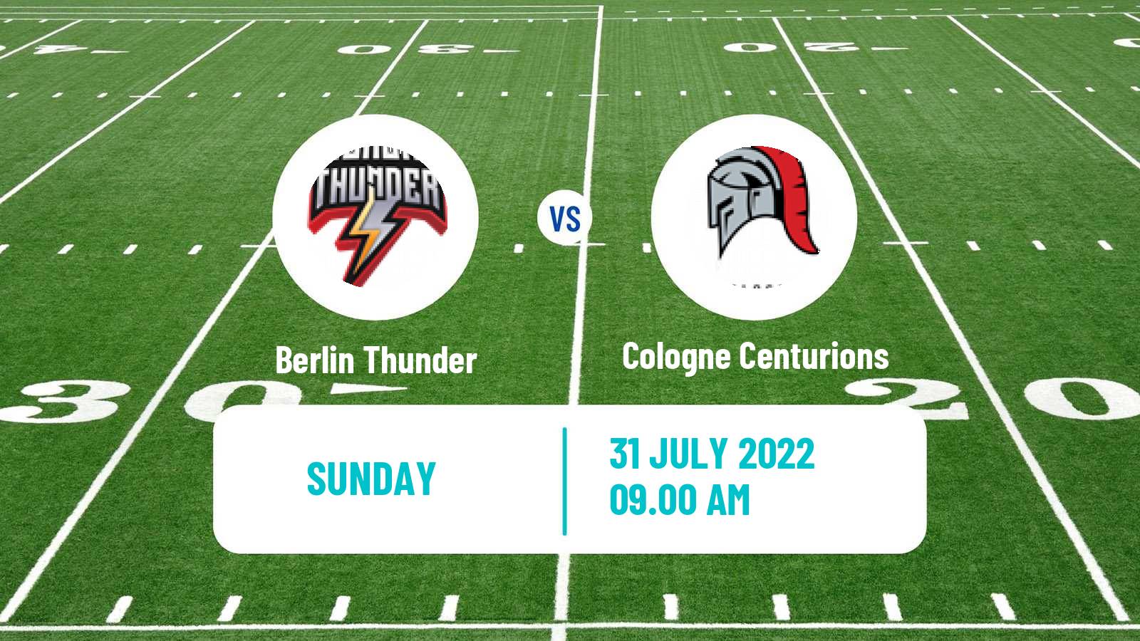 American football European League of American Football Berlin Thunder - Cologne Centurions