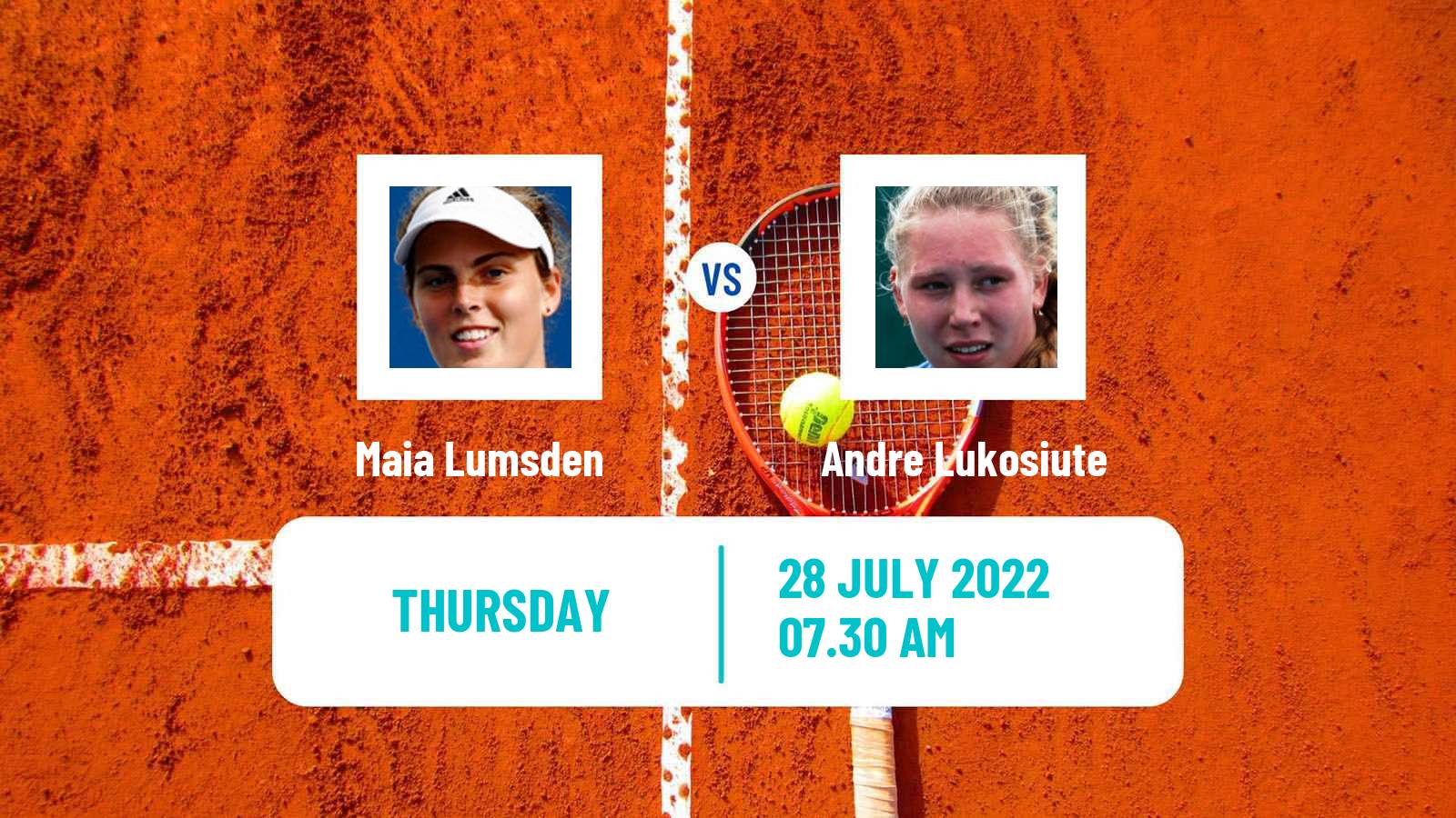 Tennis ITF Tournaments Maia Lumsden - Andre Lukosiute