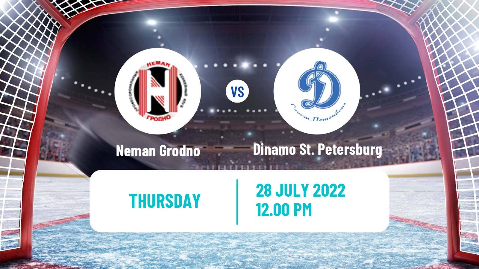 Hockey Club Friendly Ice Hockey Neman Grodno - Dinamo St. Petersburg