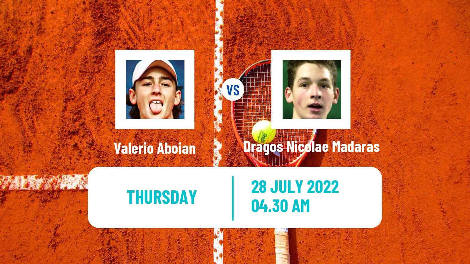 Tennis ITF Tournaments Valerio Aboian - Dragos Nicolae Madaras