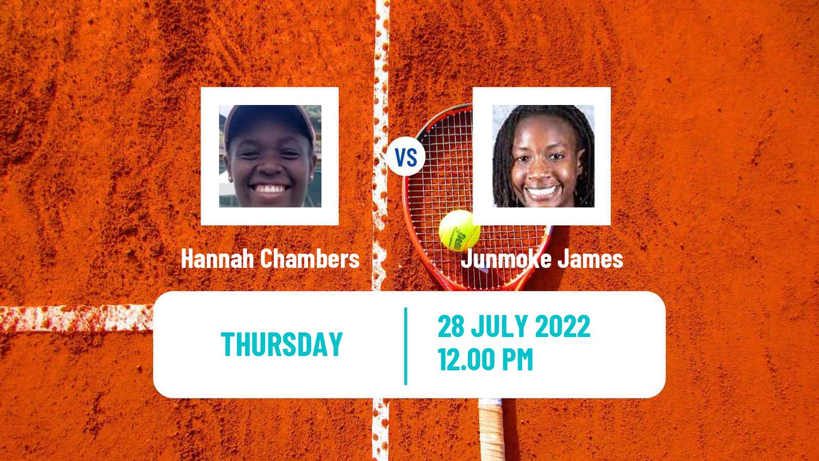 Tennis WTA Billie Jean King Cup Group II Hannah Chambers - Junmoke James