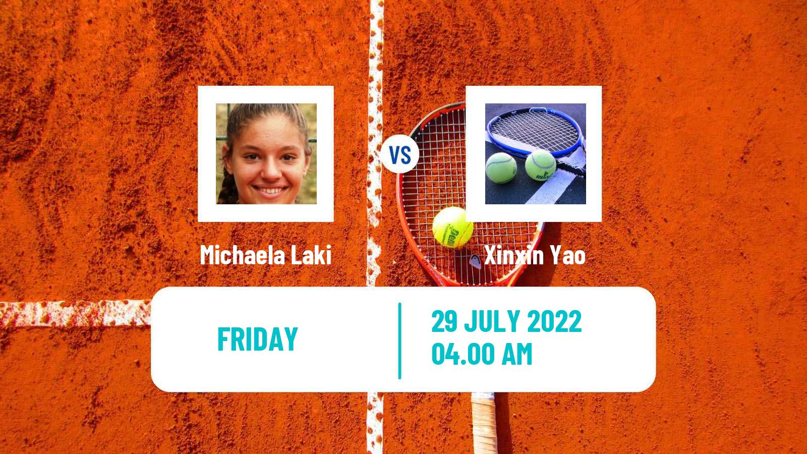 Tennis ITF Tournaments Michaela Laki - Xinxin Yao