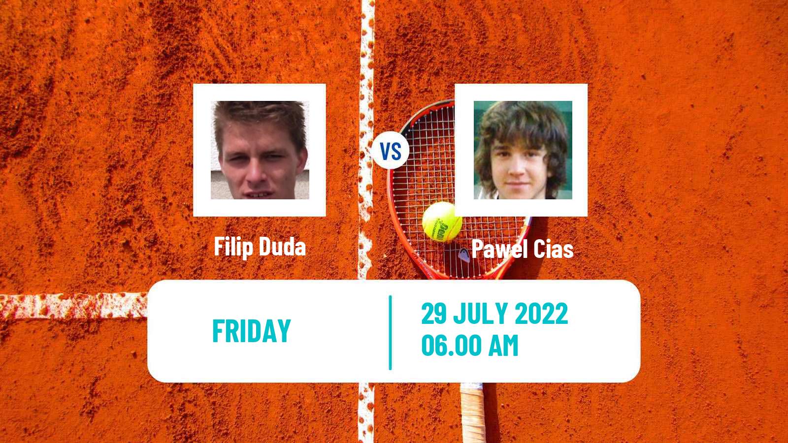 Tennis ITF Tournaments Filip Duda - Pawel Cias