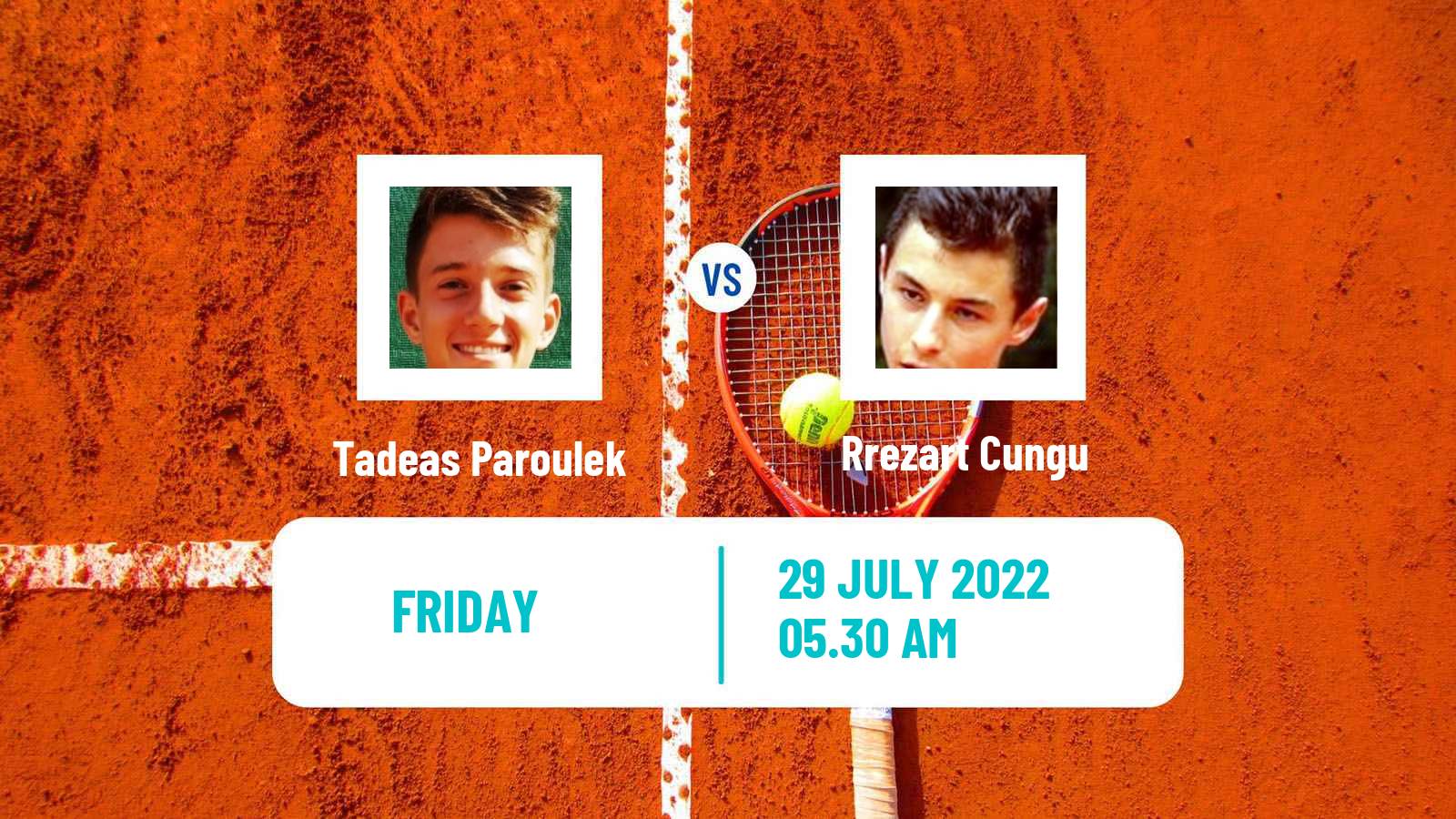 Tennis ITF Tournaments Tadeas Paroulek - Rrezart Cungu