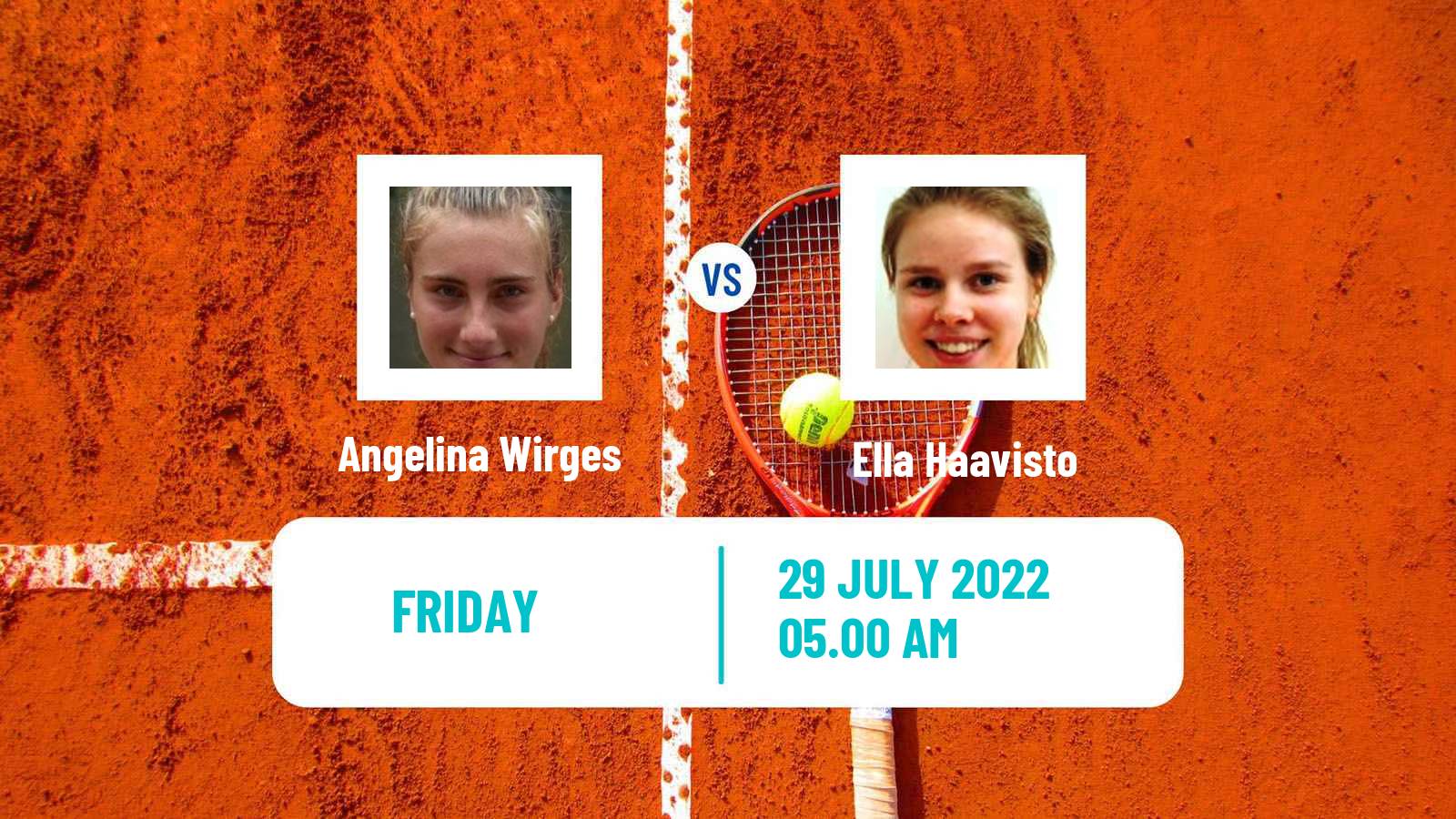 Tennis ITF Tournaments Angelina Wirges - Ella Haavisto