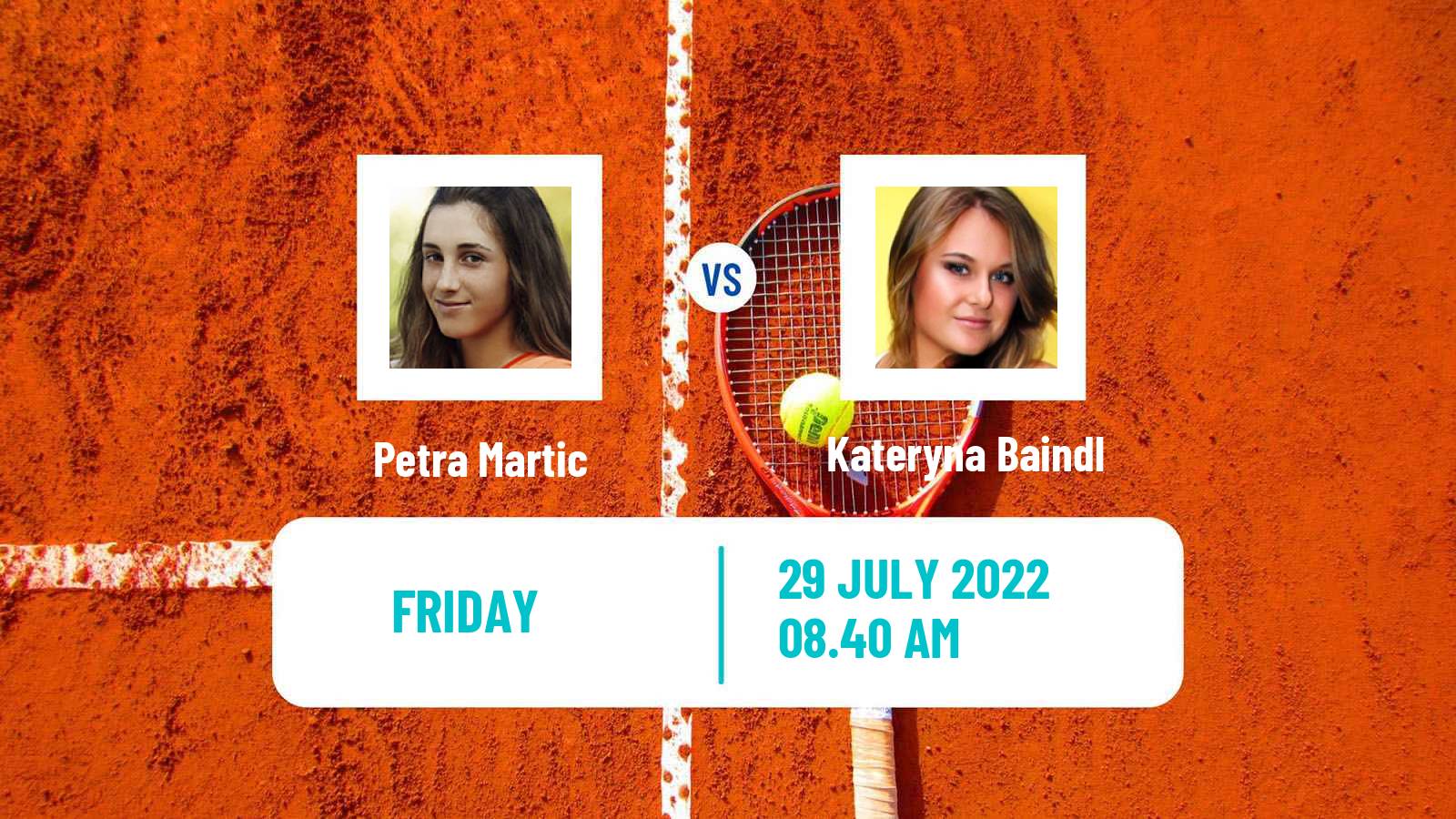 Tennis WTA Warsaw Petra Martic - Kateryna Baindl