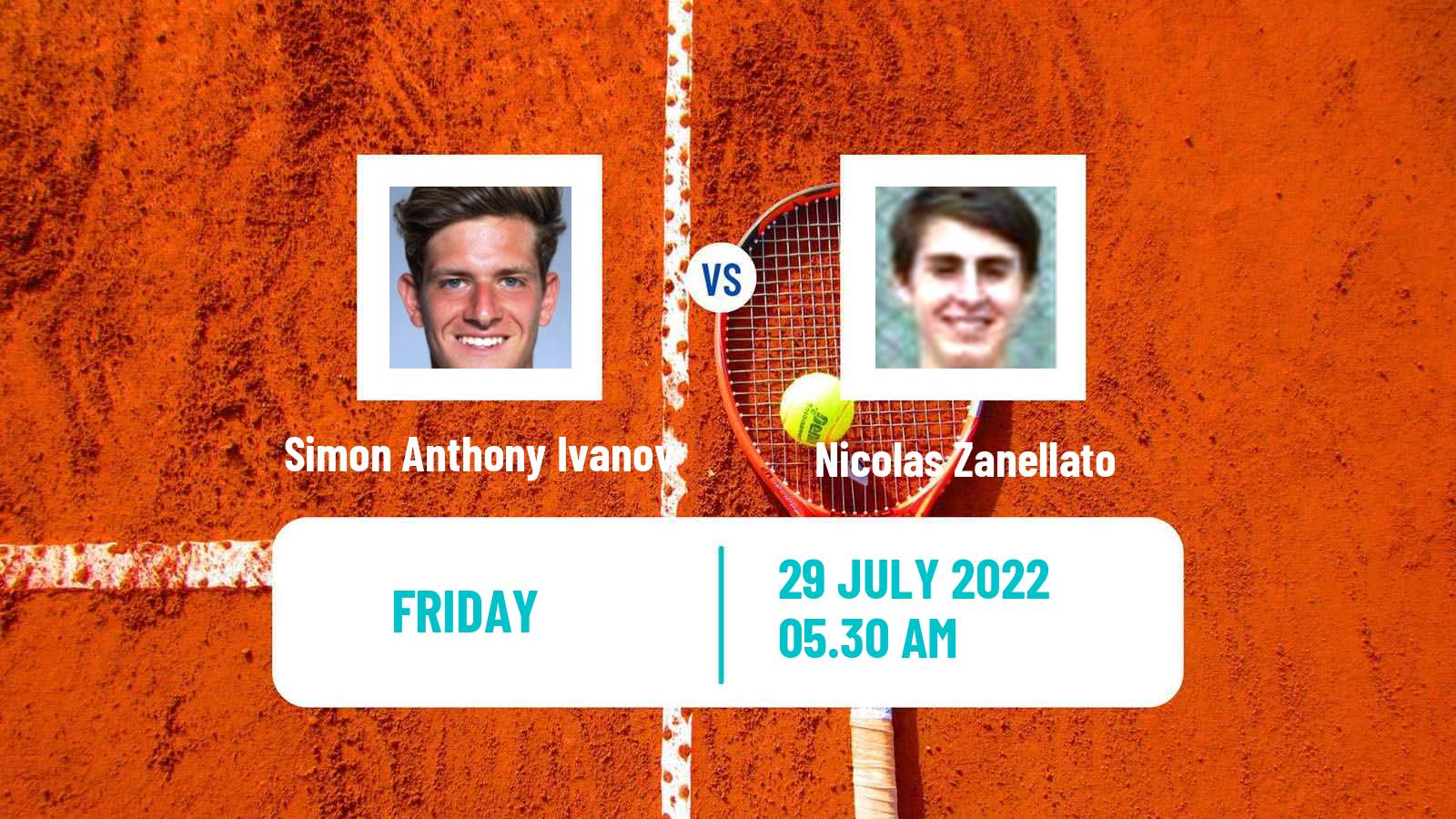 Tennis ITF Tournaments Simon Anthony Ivanov - Nicolas Zanellato