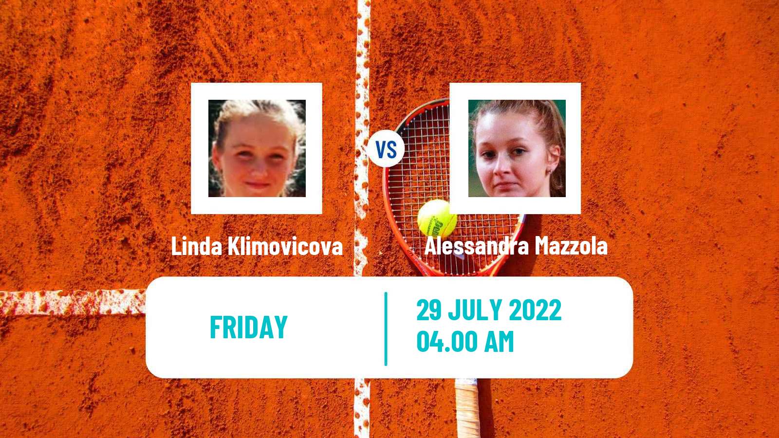 Tennis ITF Tournaments Linda Klimovicova - Alessandra Mazzola