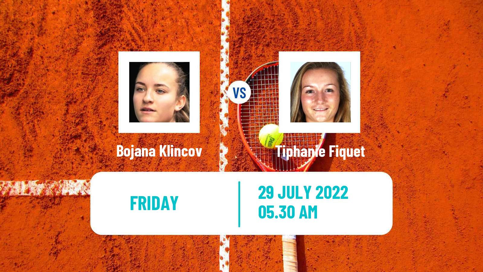 Tennis ITF Tournaments Bojana Klincov - Tiphanie Fiquet