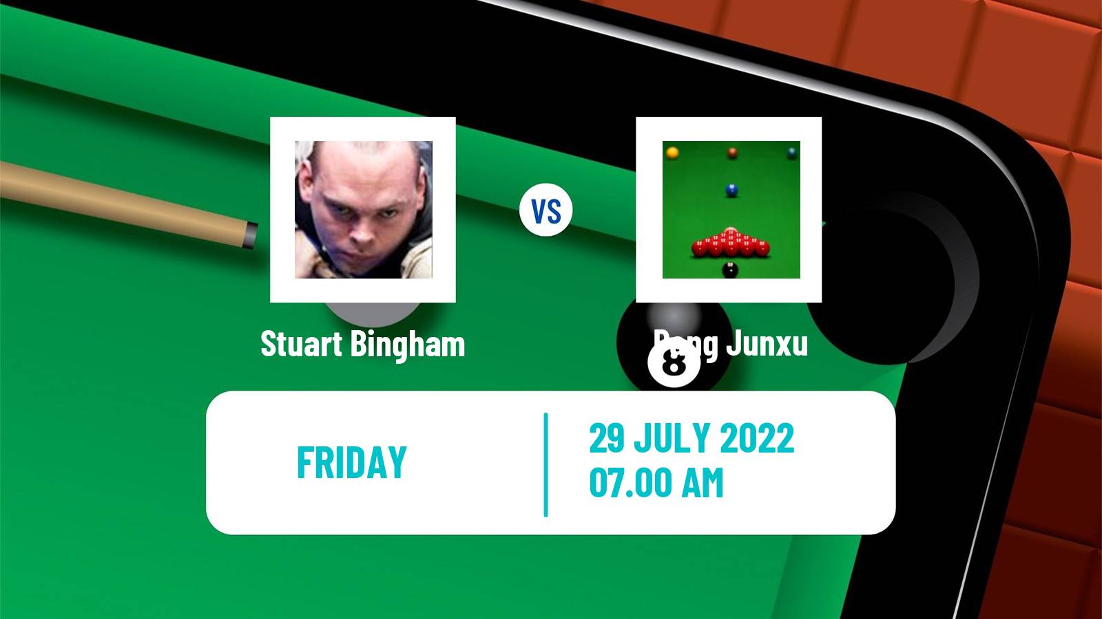 Snooker Snooker Stuart Bingham - Pang Junxu