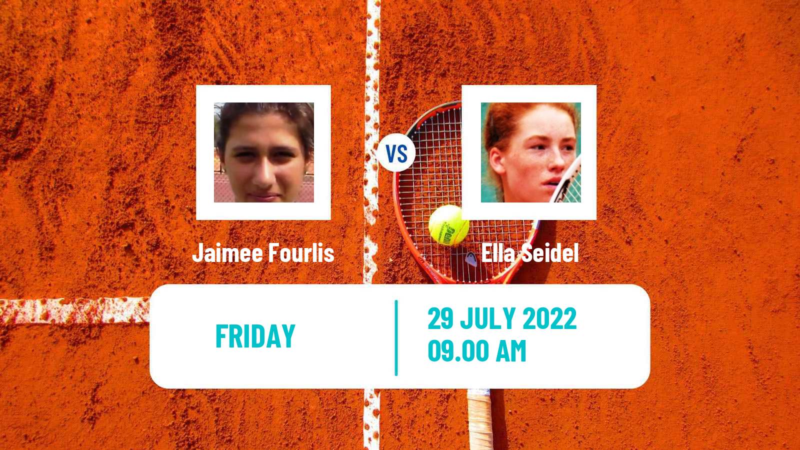 Tennis ITF Tournaments Jaimee Fourlis - Ella Seidel