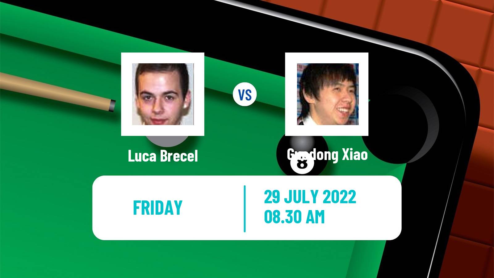 Snooker Snooker Luca Brecel - Guodong Xiao