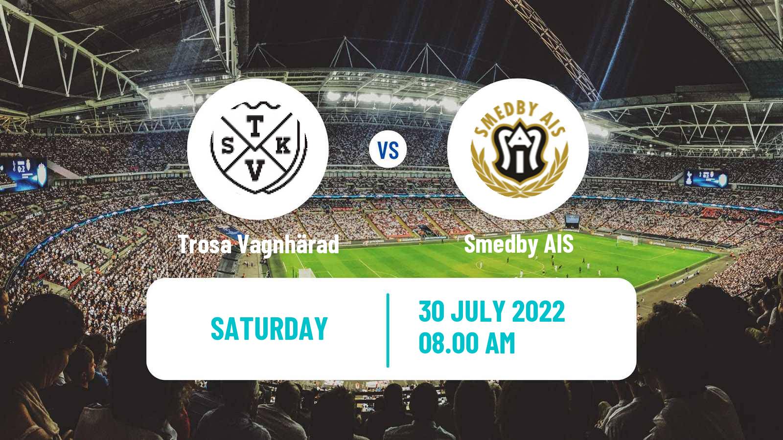 Soccer Swedish Division 2 - Södra Svealand Trosa Vagnhärad - Smedby