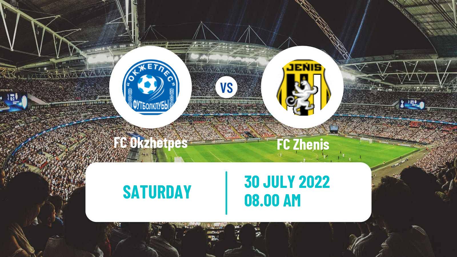 Soccer Kazakh First Division Okzhetpes - Zhenis